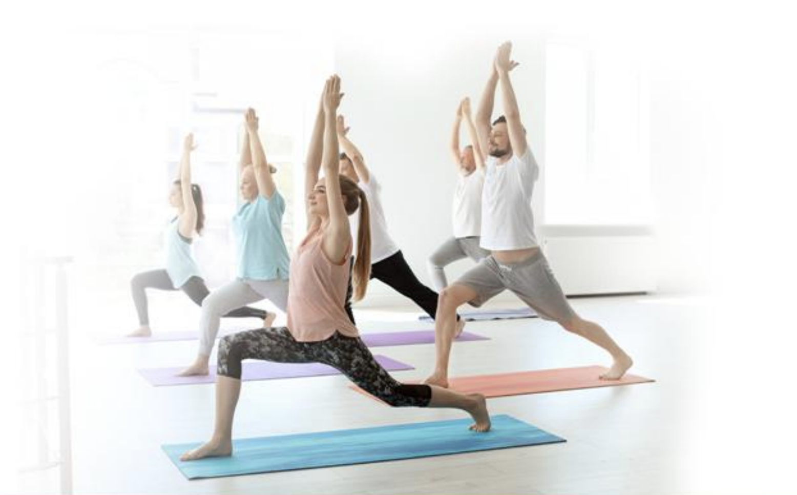 Group doing yoga